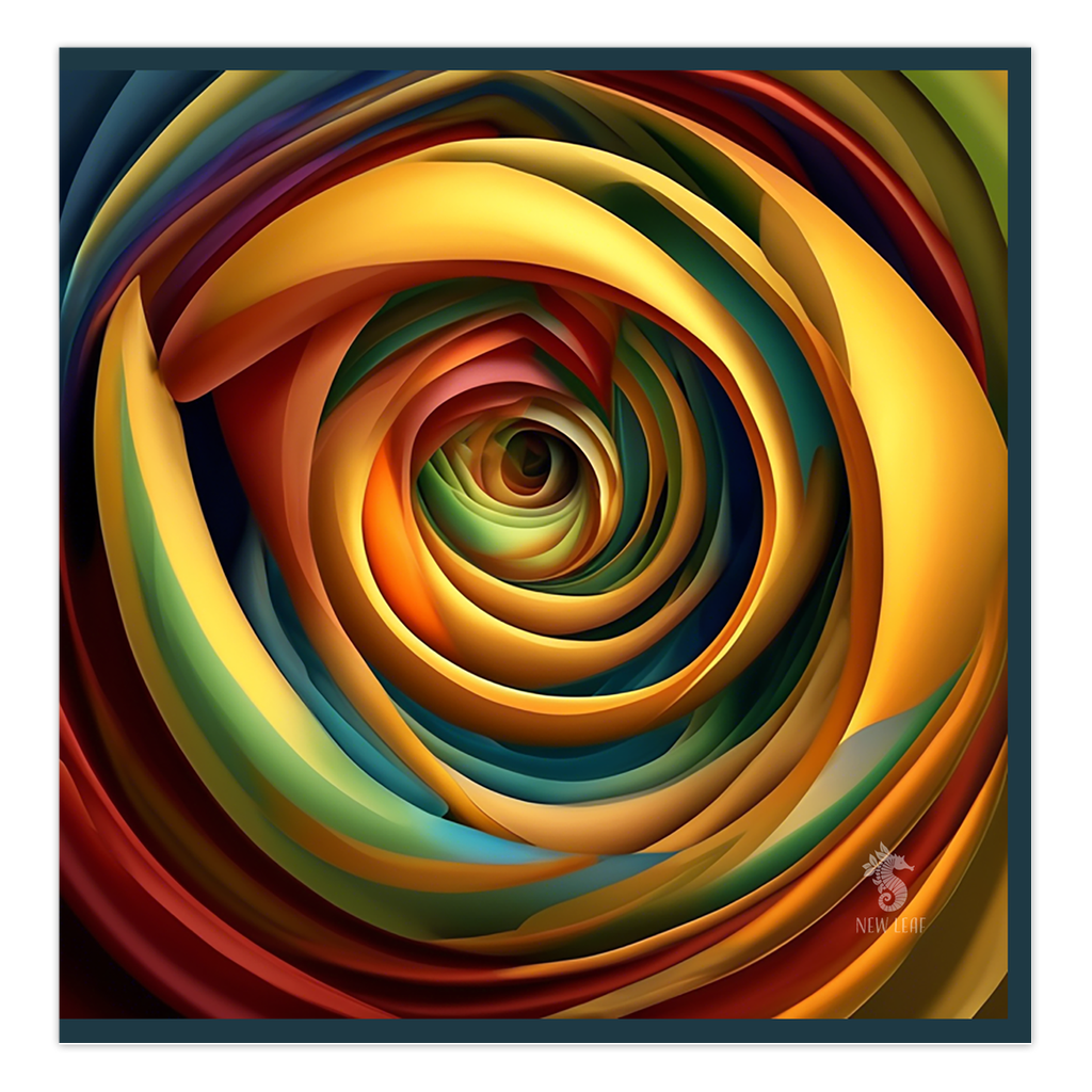 Art - "Rainbow Rose" Greeting Card