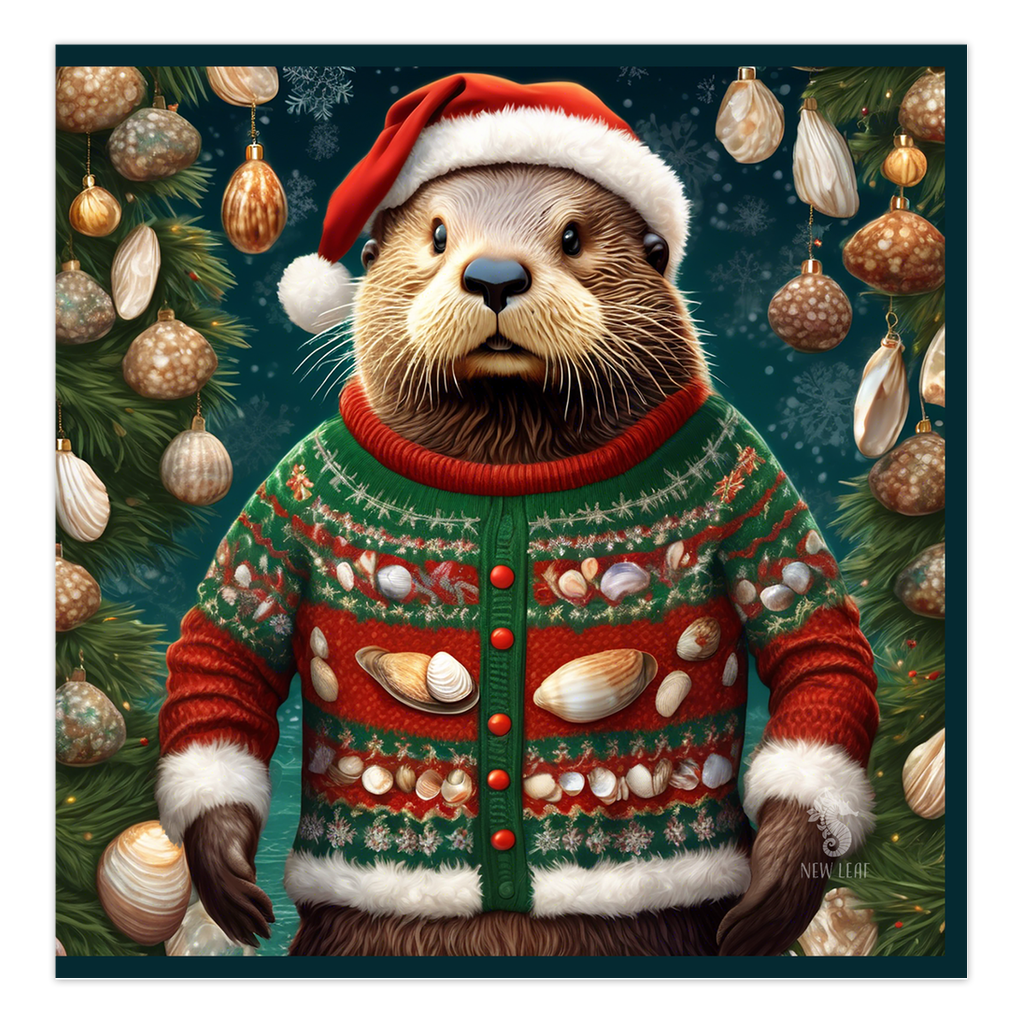 Otterly Festive - Greeting Card