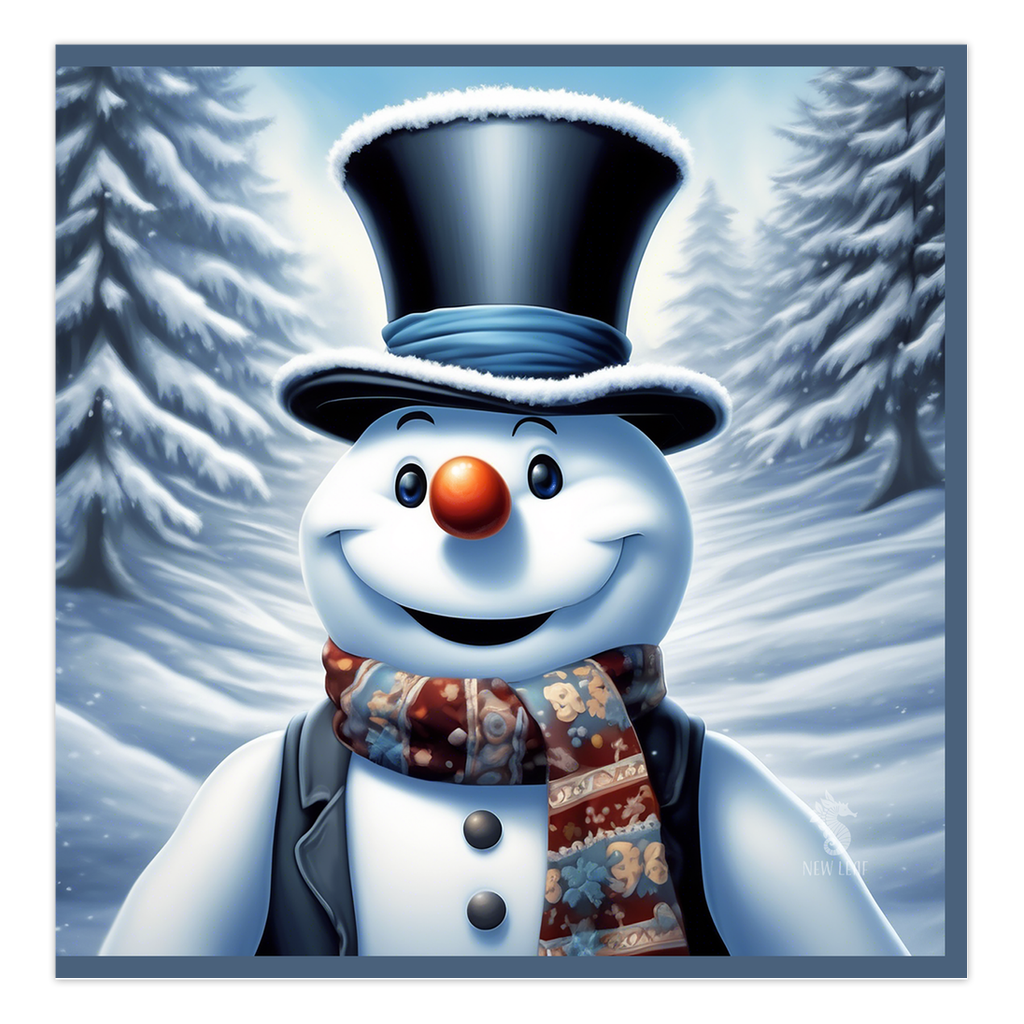 Dapper Frosty - Greeting Card