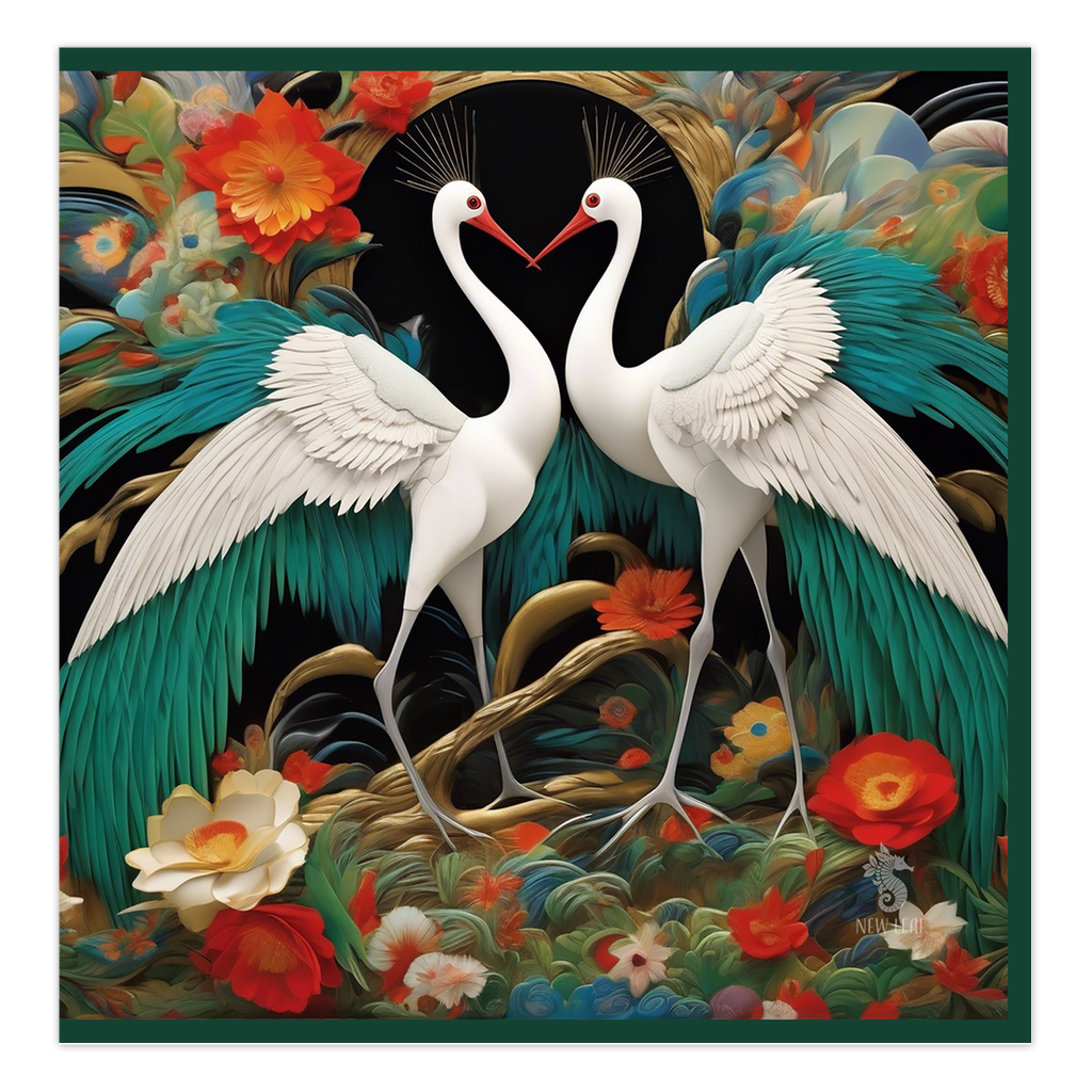 Art - "Love Cranes" Greeting Card