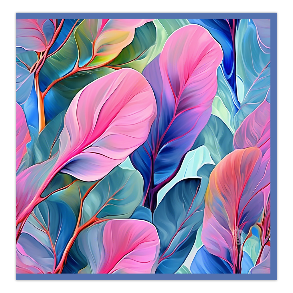 Art - "Pink Foliage" Greeting Card