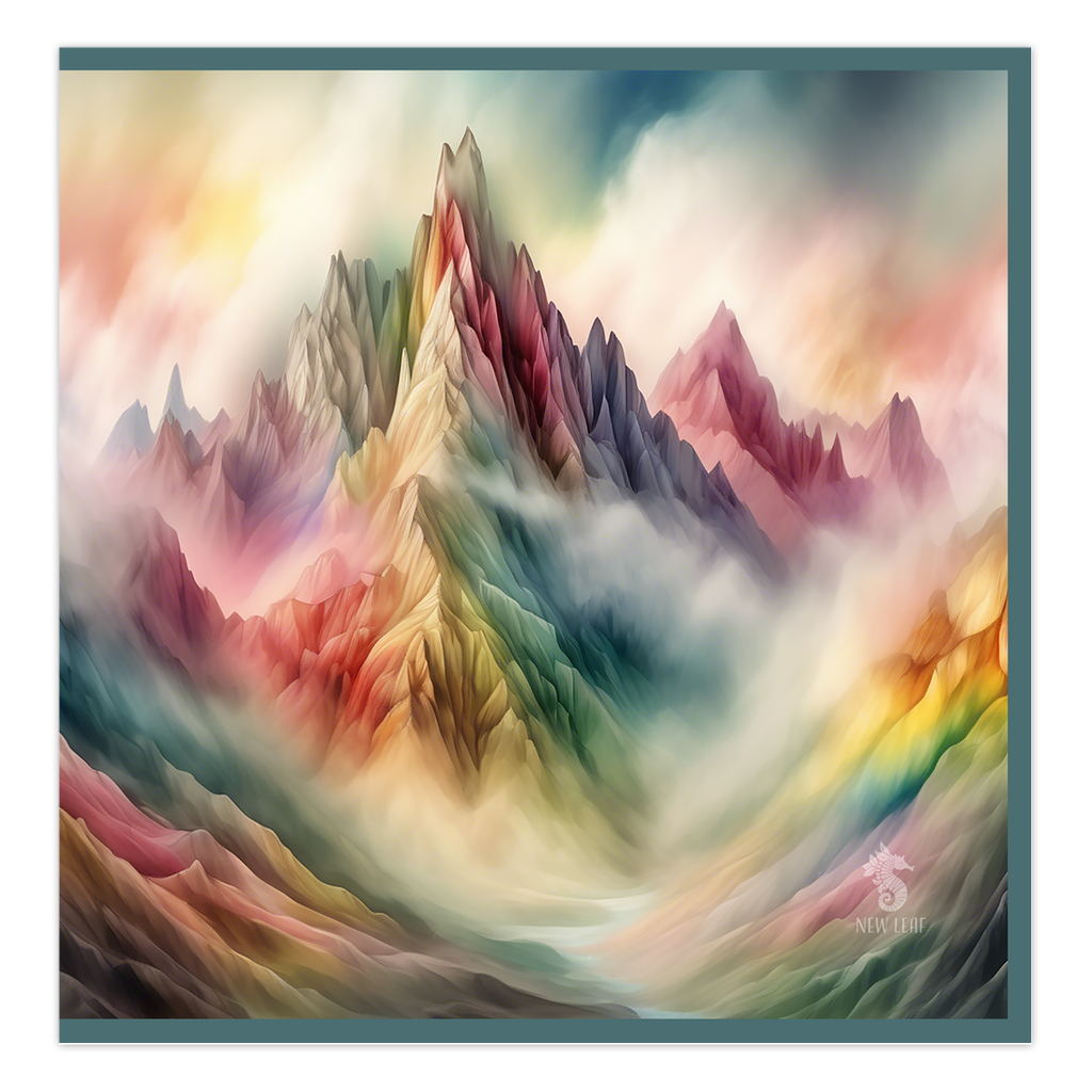 Art - "Rainbow Mountains" Greeting Card